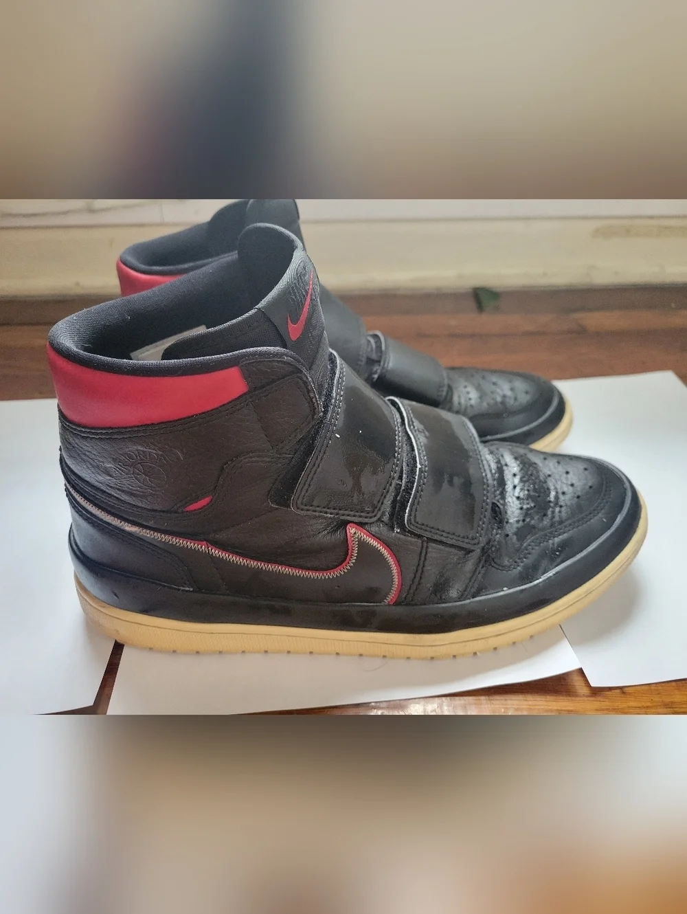 Nike Air Jordan 1 Retro High Double Strap Black Red AQ7924-016 Men's 11